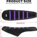 Ebike Seat Cover Upgraded for Ridstar Q20/Q20 pro EBikes Waterproof Non-Slip Seat Cover with Elastic Strap Seat Covers for Electric Dirt Bike (Black with Purple Ribs)