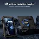 Tablet 10 Inch Android 14 Tablet, 16GB RAM 128GB ROM, 1TB Expansion, Octa-core, Large Capacity Battery, 5MP + 8MP Dual Camera, 5G/2.4G WiFi, Bluetooth 5.0, GPS, Drop-Proof Case - Black (Black)