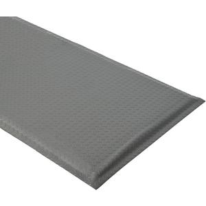 3 x 6 FT Anti Fatigue Mats Industrial 15/16 Inch Thick Soft Sponge Ergonomic Mat Durable Heavy Duty Diamond Plate for Standing Non Slip Industrial Grade Floor Mat for Leg & Back Pain (Gray)