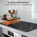 GASLAND 36 Inch Electric Cooktop, 5 Burners Glass Stove Top, ETL & FCC Certificated, 9200W Built-in Radiant Ceramic Cooktop, Slide Touch Control, Child Safety Lock, Hot Surface Indicator, 220V