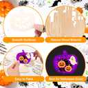 BABORUI 3D Unfinished Wood Fall Crafts for Kids Adults Toddlers, Wooden Pumpkins for Craft with Glow in The Dark Paint, DIY Pumpkin Painting Kit for Halloween Decorations