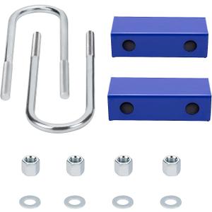 Tuningsworld 3" Lowering Block Kit and U-bolts Kit for Chevy C10 Rear 1960-1972 Leaf Spring Lowering Block Kit