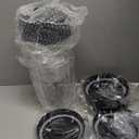 12-Piece Smoothie Blender Maker 25,000 RPM Personal Blender for Ice Crushing Smoothies & Frozen Drinks Nuts with 23oz, 32oz, 37oz Portable Cups Two 6-Leaf Stainless Steel Blades, Matte Black