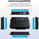 USB 3.0 to SATA IDE Adapter Hard Drive Reader, USB + Type C to External Hard Drive Disk HDD Converter Kit for Universal 2.5" 3.5" IDE HDD, 2.5" SSD, with 12V/2A Power Adapter