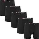Champion Men's Performance Boxer Brief- 5 Pack (Medium, Black)