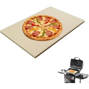 24'' Extra Large Pizza Stone Baking Stone Cordierite Bread Stone for Oven Grill, Cooking Stone for Grill Rectangular, Thermal Shock Resistant, Ideal for Baking Different Sizes of Pizzas or Bread, 24" x 17 3/4"