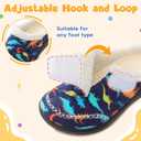 LeIsfIt Toddler Slippers Boys Girls Moccasin Slippers Kids Warm Slip-On House Shoes with Non-Slip Sole for Indoor & Outdoor (Dinosaur)