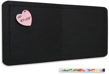 Feltor Large Bulletin Board, 47"x29" Felt Board with 20 Push Pins (Random Color) is a Home School Office Decorative Pin Board - Black