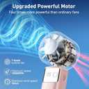 YOSHENMO Portable Handheld Turbo Fan - Foldable Mini Fan with Air Turbo Tech, 1-199 Speed Adjustment, 20H Runtime, LED Display, Battery-Powered for Indoor/Outdoor Use Nude Pink