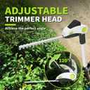 2-in-1 Electric Hedge Trimmer Cordless, 2.2-4.5FT Adjustable Detachable Pole Battery Powered Hedge Trimmer with 2X 1.5Ah Batteries & Charger Included for Bush & Shrubs Pruning