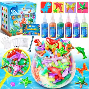 Kacwsoay Magic Water Elf Toy Kit for Kids - Water Pets DIY Squishies Maker Crafts Birthday Gifts for Boys and Girls
