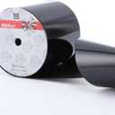 4inch x 50 Yards Shiny Black Waterproof Ribbon,Curling Ribbon for Gifts Package Wrapping,Crafting.