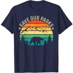 Save Our National Parks Retro Hiking T-Shirt 3X