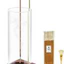 Incense Holder,Wooden Incense Holder for Sticks with 20 Incense Sticks, Anti-ash Incense Burner with Glass Ash Catcher for Meditation Yoga Spa Gift Home Decor (Brown)