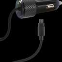ZGear 28.8-Watt 2.4-Amp Adaptive Fast Charging Car Charger for Micro USB - Black