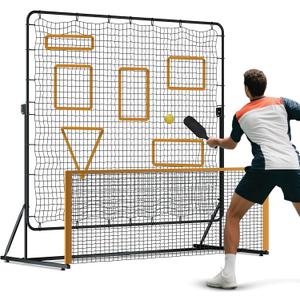 MR Pickleball Rebounder 6x6, Adjustable Angle & Height Pickleball Rebounder, Tennis Rebound Net, Pickleball Solo Training Equipment for Dinks Volleys Accuracy Coordination Kitchen Control