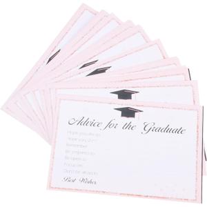 20pcs Creative Graduation Wish Cards Blank inside for Personal Messages Beautiful Pink Design for Celebrations and Special Occasions