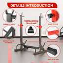 FONBEAR Adjustable Squat Rack, Barbell Rack, Bench Press 550 LBS Max Load Multi-Function Home Gym Weight Lifting Dumbbell Racks Stands - Great for Beginners and Professional Use
