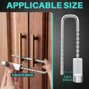 Gisafai 2 Pcs 4 Digit Combination Cabinet Lock U Shaped Code Gym 2.51 x 4.6 Inch Adjustable Padlock Metal Long Shackle Lock for Under 0.6" Width Outdoor College Fences Sports Lockers Gym