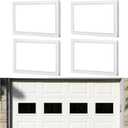 Tandefio 4 Pcs Garage Door Windows Vinyl with UV Resistant Plexy Glass Garage Door Windows Inserts(Style2)