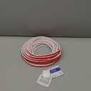 White Rubber Weather Stripping Door Seal Strip, D Shape Door Weather Seal Strip, Self-Adhesive Soundproofing Frame Insulation Tape for Doors Frame/Window Seal,Blocks Cold Drafts Noise (33 feet)