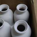 YANLING 6 Pcs White Vase Ceramic Vases for Home Decor, 5.6 inch White Ceramic Vases for Centerpieces Small Boho Vases, Pampas Grass Vases Table Vase for Dried Flowers Decor (6 Pack-Medium)