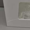 White Acrylic Tissue Box Cover with Storage Tray,Square Acrylic Tissue Box Holder Napkin Dispenser for Bathroom Kitchen Home Office(White, 5.5x5.5x6.7)