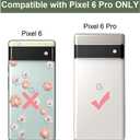 Unov Case for Pixel 6 Pro Case Clear with Design Soft TPU Shock Absorption Slim Embossed Flower Pattern Protective Back Cover (Daisy Blooms)