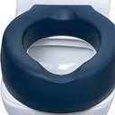 Lumex Raised Toilet Seat, 4.5" Riser, Locking Clamp, Fits Most Toilets