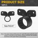 Briwooody 50 Pack 3/4 Inch Pex Suspension Pipe Clamps Tubing Supports for Pex, Copper, CPVC Pipe, Butterfly Style(Black)