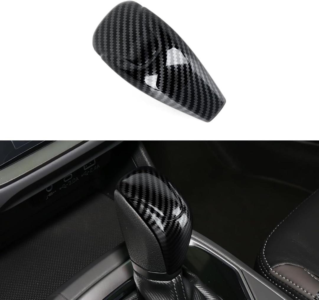 Youtaiche Car ABS Carbon Fiber Gear Shift Knob Trim Cover Sticker Decal Interior Accessories for Subaru Crosstrek & Impreza 2024 2025 / Forester 2025 (NOT for Forester Wilderness)