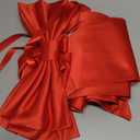 Iceyyyy 52.2 x 15.5 Inch Christmas Tree Topper Red Satin Bows, Double Layer Extra Large Tree Topper Ornament Bow, Giant Red Christmas Tree Bow for Indoor Outdoor Holiday Party Home Decor