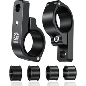 2 PCS Light Bar Mounts, Aluminium Alloy LED Light Mounting Brackets, Sturdy Roll Bar Clamps for Motorcycle ATV UTV Truck, Fit for 0.875" / 1" / 1.125" / 1.26" / 1.375" Handlebar Roll Cages