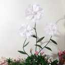 Chunful 6.1 ft Giant Flowers for Decoration with Stand Large Artificial Plastic Flowers Big Handcrafted Decoration for Garden Birthday Party Wedding Props Festival Shop Window Display(White)