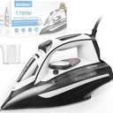 IRONDAY Steam Iron for Clothes 20s Fast Heat-up,1700W Iron with 14.07oz Large Water Tank,Non-Stick Ceramic Soleplate, Anti-Drip, Auto-Off, Burst Steam, Self-Cleaning, Ironing Clothes for Home, Grey