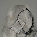 Long Silver Wigs for Women Natural Straight Wig with Bangs,Synthetic Hair Wig for Daily Party Use (White)