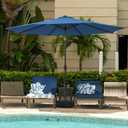 Sundale Outdoor 11 ft Patio Umbrella with Sand Bag Umbrella Base Included, Outdoor Umbrella with Tilt and Crank, Navy