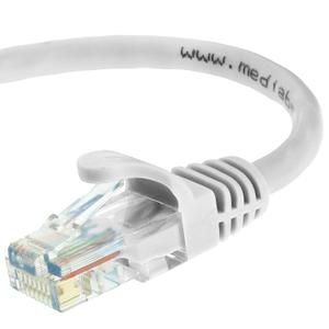 Mediabridge CAT6 Ethernet Patch Cable (50 ft) RJ45 Connectors with Gold Plated Contacts (10gbps) (White)