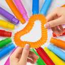 4 x Valentines Day Gifts for Kids 24 Sets Nose Picking Valentines Cards with Pop Tubes Valentines Exchange Cards Classroom Favors for Boys Girls School Class Preschool