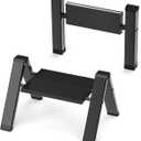 WOA WOA 1 Step Ladder, Lightweight Aluminum Step Stool with Anti-Slip Wide Pedals, No Assembly Required and Foldable Ladder, Safe & Stable for Home, Kitchen, Office, 220 lbs Capacity - Black