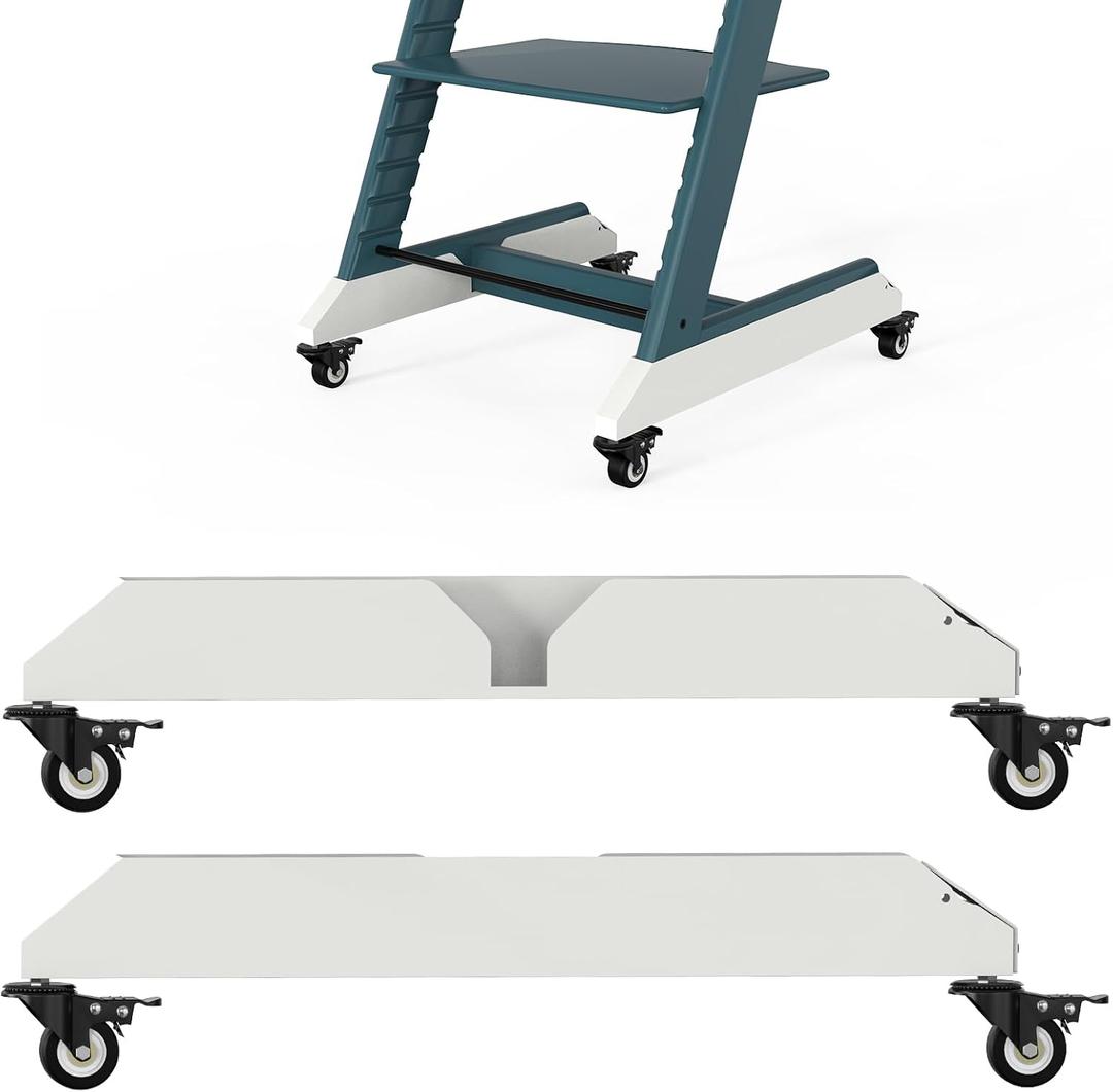 Wheels Compatible with Stokke Tripp Trapp High Chair Without Drilling | 360Flexible Swivel, Easy Installation