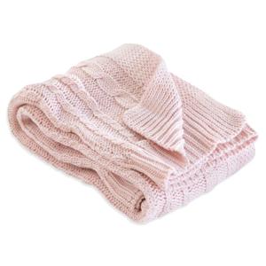 Burts Bees Baby Infant Blanket, Cable Knit, Made with 100% Soft Breathable Organic Cotton, Nursing Blankets, Machine Wash Baby Newborn Essentials, Size 30 x 40 Inch (Blossom)