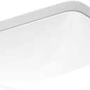 KOHLER 20000-0 Caxton Rectangle Undermount Bathroom Sink with Overflow Drain, 20-1/4" W x 15-11/16" D, White