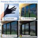 One Way Window Privacy Film with Tools, Malleable Window Tint for Home, Two Sided Protective Film, Static Cling, Removable, Reusable, Anti-UV, Anti-Glare, Heat Blocking (Blue, 23.6Inch×196.9Inch)