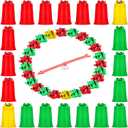 Sosation Christmas Party Games Spinner Wheel Christmas Roulette Raffle Game Set Include 38 Plastic Star Flower 20 Disposable Cups and 1 Pointer Spinner Wheel for Prizes Party Supplies