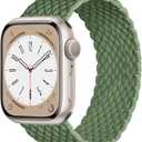 Elastic Band Compatible with Apple Watch Band Series 11/10 42mm, 9/8/7 41mm, 6/5/4 40mm for Women Men, Nylon Stretchy Braided Solo Loop Sport Strap for iWatch SE 1/2/3, S Cactus