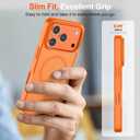 SUPFINE Magnetic for iPhone 17 Pro Max Case with Screen Protector (Compatible with MagSafe)(Military Grade Drop Protection) Translucent Matte Shockproof Phone Cover,Starry Orange