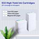 933XL Ink Cartridges Combo Pack Replacement for HP 933 Ink, High Yield for HP OfficeJet 6600 6700 6100 7110 7610 7612 7510 Printers (Cyan, Magenta, Yellow, 3-Pack)