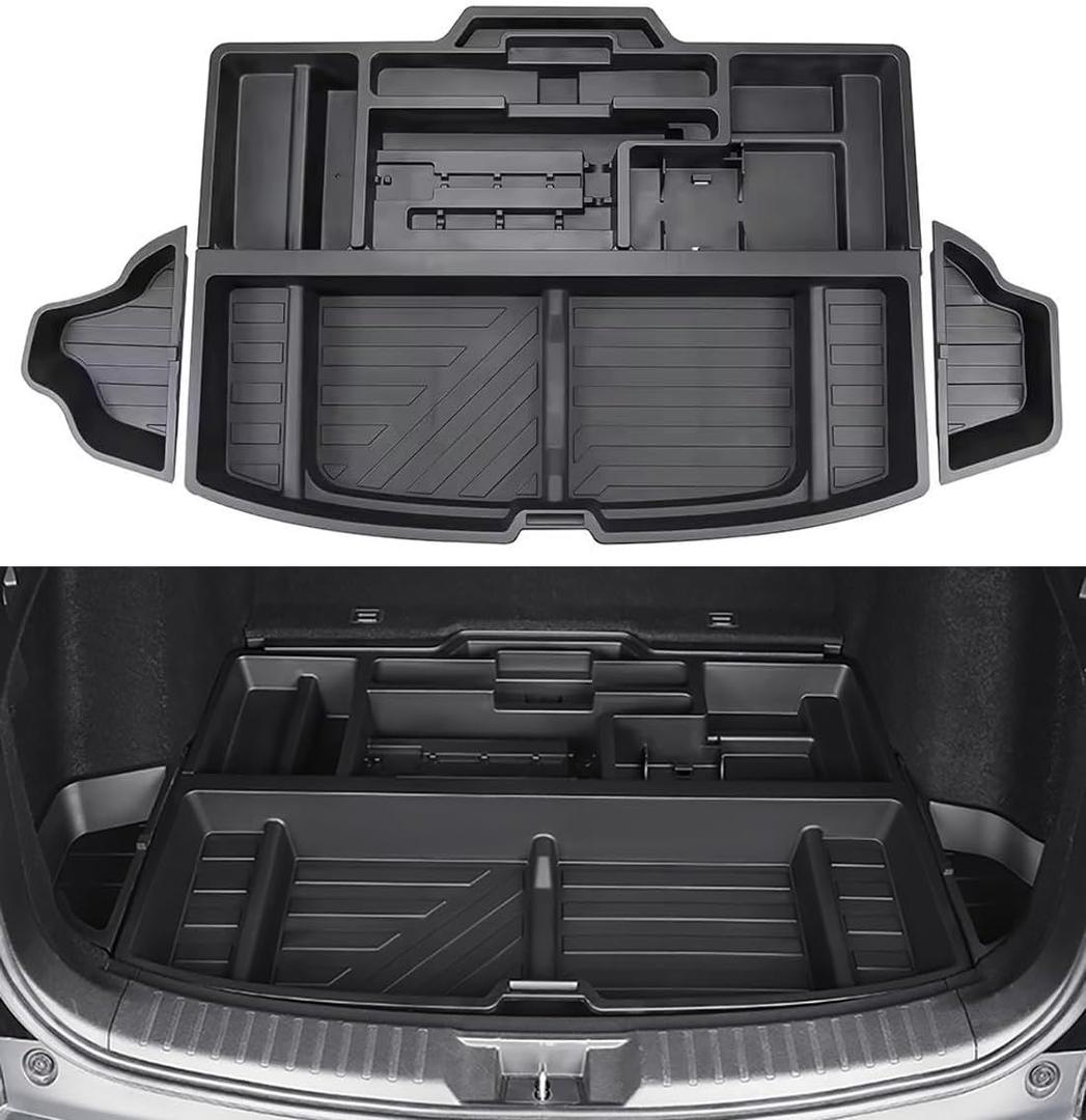 2023-2026 Honda CR-V Trunk Organizer, SUV Insert Cargo Rear Hatch Storage Box fits CRV EX LX EX-L Turbo Sport Under Cargo Floor Storage Bins