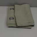 PFAS Free Sage Green Linen Curtains 84 inch Length 2 Panels Set Burg 100% Blackout Long Drapes for Bedroom Living Room Blackout Darkening Curtain Thermal Insulated (52x84 inch, Sage Green)